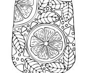 Coloriage Glace &agrave; la menthe et tranches d'orange