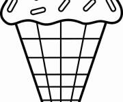 Coloriage Glace au design g&eacute;om&eacute;trique