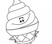 Coloriage Glace au dessert de dessin anim&eacute;