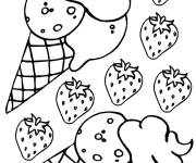 Coloriage Glace aux baies