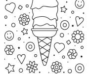 Coloriage Glace avec motifs