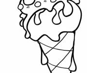 Coloriage Glace comme dessert sucr&eacute;