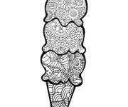 Coloriage Glace complexe pour adulte