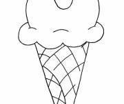 Coloriage Glace contente