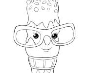 Coloriage Glace dans des lunettes de soleil