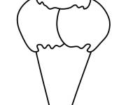 Coloriage Glace de trois boules facile