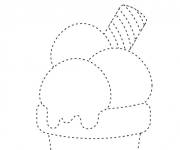 Coloriage Glace en pointill&eacute;s &agrave; colorier