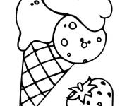 Coloriage Glace fruit&eacute;