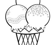 Coloriage Glace g&eacute;n&eacute;reuse pour les gourmands