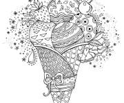 Coloriage Glace gourmande pour adulte