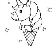 Coloriage Glace licorne