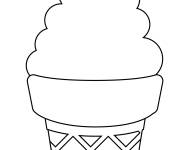 Coloriage Glace molle en &eacute;moji