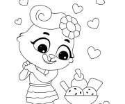 Coloriage Glace pour fille