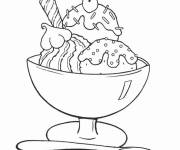 Coloriage Glace pour la f&ecirc;te