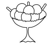 Coloriage Glace pour le dessert facile