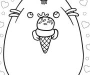 Coloriage Glace Pusheen ps