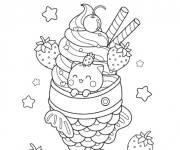 Coloriage Glace queue de poisson