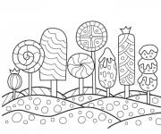 Coloriage Glaces comme arbres