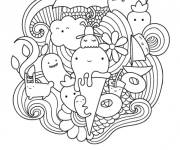 Coloriage Mandala glace magique