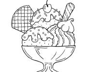 Coloriage Pot de glace &agrave; colorier