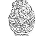 Coloriage Pot de glace difficile