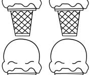 Coloriage Quatre tasses &agrave; gaufres