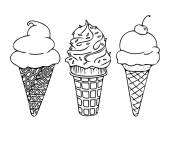 Coloriage Trois diff&eacute;rentes glaces