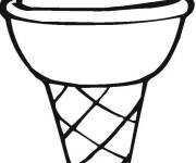 Coloriage Une boule de glace facile