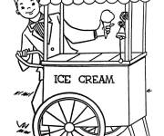 Coloriage Vendeur de glace