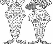 Coloriage Verre de glace magique