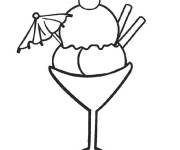 Coloriage Verre de glace pour l'&eacute;t&eacute;