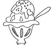 Coloriage Verre de glace simple
