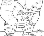 Coloriage Archie Everhardt rhinoc&eacute;ros du film Goat