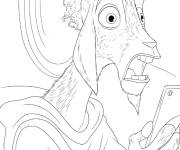 Coloriage Bouc en surprise du film Goat