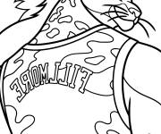 Coloriage Jett Fillmore en maillot de roarball