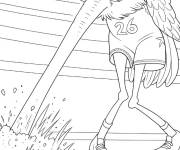 Coloriage Olivia Burke cachant sa t&ecirc;te