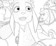 Coloriage Personnages principaux du film GOAT