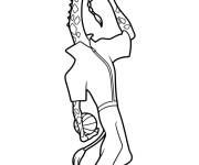 Coloriage et dessins gratuit Portrait facile de Lenny Williamson la girafe à imprimer