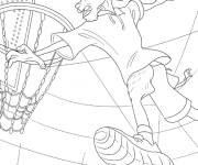 Coloriage Sc&egrave;ne de Will faisant le dunk de Goat