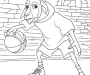 Coloriage Will Hariss dans le court de basket