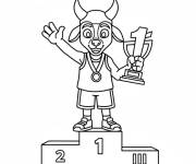 Coloriage et dessins gratuit Will Hariss sur le podium à imprimer