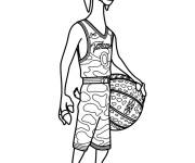 Coloriage et dessins gratuit Will Harris debout tenant le roarball à imprimer