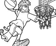 Coloriage Will Harris et le roarball en dunk
