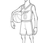 Coloriage et dessins gratuit Will Harris pr&ecirc;t a jouer le basket à imprimer