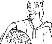 Coloriage Will tenant le roarball du film Goat