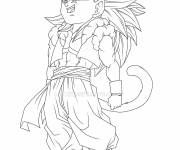 Coloriage Dr&ocirc;le de Gogeta chibi