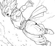 Coloriage Explosion de Gogeta