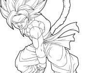 Coloriage Forme rouge de Gogeta