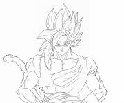 Coloriage Fusion de Gogeta Blue