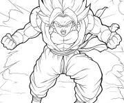 Coloriage Gogeta &agrave; pleine puissance